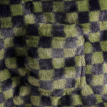 Men's Faux Rabbit Fur Plaid Button Lapel Casual Jacket