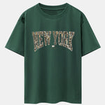 Camouflage New York Print Drop Shoulder Oversize T-Shirt