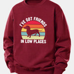 Dog Slogan Print Relax Fit Sweatshirt