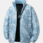 Reversible Paisley Puffer Coat