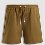 Men's Textured Pique Round Neck Short Sleeve T-Shirt Shorts Set