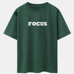 Vague Focus Print Drop Shoulder Oversize T-Shirt