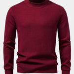 Stripe Mock Neck Sweater