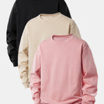 3 Pieces Basic Relax Fit Sweatshirt