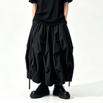 Women's Japanese Loose High-waisted Wide-leg Skirt-Pants