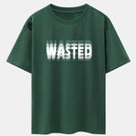 Wasted Print Drop Shoulder Oversize T-Shirt