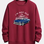 Car Slogan Print Relax Fit Sweatshirt