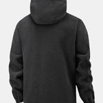 Polar Fleece Zipper Pocket Hooded Coat