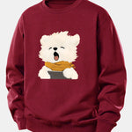 Yawning Puppy Print Relax Fit Sweatshirt