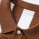 Striped Mesh Knit Shirt