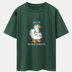 Funny Doctor Goose Print Drop Shoulder Oversize T-Shirt