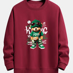 Graffiti Bear Print Relax Fit Sweatshirt