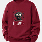 Crow Print Relax Fit Sweatshirt