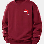 Christmas Hat Print Relax Fit Sweatshirt