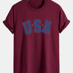 Regular Fit USA Print Cotton T-Shirt