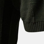 Stripe Hollow Knit V Neck Polo Shirt