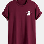 Regular Fit Beer Ghost Print Cotton T-Shirt