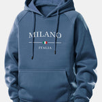 Milano Print Drawstring Hoodie