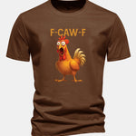 Regular Fit Rooster Print Cotton T-Shirt