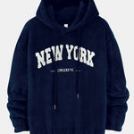 New York Embroidery Teddy Hoodie