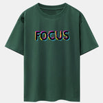 Focus Glitch Print Drop Shoulder Oversize T-Shirt