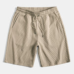 3 Pieces Diamond Geometric Jacquard Drawstring Shorts