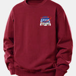 Christmas Santa Claus Print Relax Fit Sweatshirt