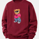 Hip Hop Bear Print Relax Fit Sweatshirt