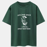 Cowboy Goose Print Drop Shoulder Oversize T-Shirt