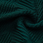 Rhombus Textured Zip Up Knitted Polo Shirt