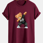 Regular Fit Cool Bear Print Cotton T-Shirt