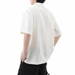American Loose Textured Pleated Shirt
