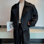 Loose Double Collar Fake Two Piece Jacket