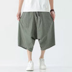Stripe Lantern-shaped Loose-fitting Low-cut Baggy Pants