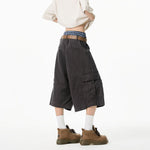 American Loose Straight Knee-length Casual Pants