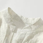 V-neck Linen Loose T-shirt