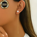 Long Tassel Pearl Earrings