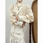 Retro Stand Collar Gradient Shirt