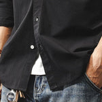 Loose Stand Collar Long Sleeve Casual Shirt