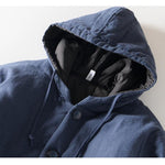 Retro Buttoned Hooded Warm Cotton Coat