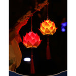 Buddha Stones DIY Lotus Flower Dragon Lantern Tassel Lamp Decoration