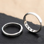 Buddha Stones 990 Sterling Silver Six True Words Om Mani Padme Hum Love Peace Ring (Extra 35% Off | USE CODE: FS35)