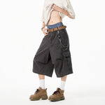 American Loose Straight Knee-length Casual Pants