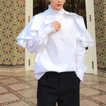 Ruffled Floating Shoulder Top