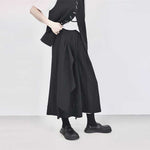 Irregular Multi-layered Strappy Wide-leg Pants Skirt
