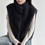Sleeveless Faux Lamb Wool Vest