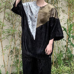 Contrast Color Stitching Design T-shirt