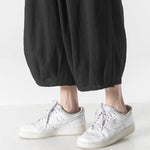 Retro Ice Silk Linen Over-the-Knee Pants