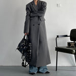 Strong Aura Loose-fitting Drape Suit Trench Coat
