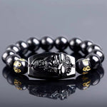 Buddha Stones Chinese Zodiac Obsidian Protection Bracelet